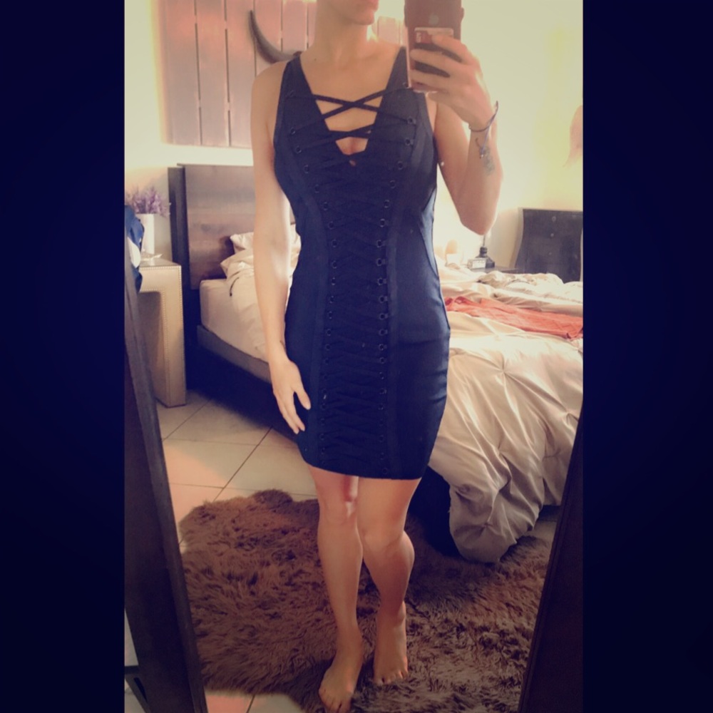 Lace up Bandage Dress